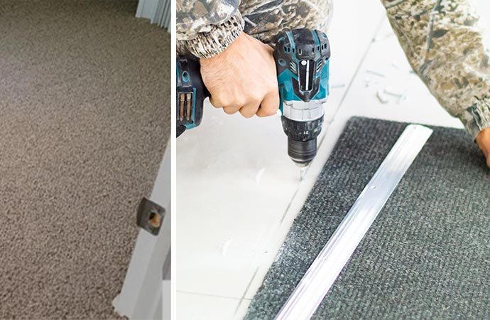 repairing carpet transition strips