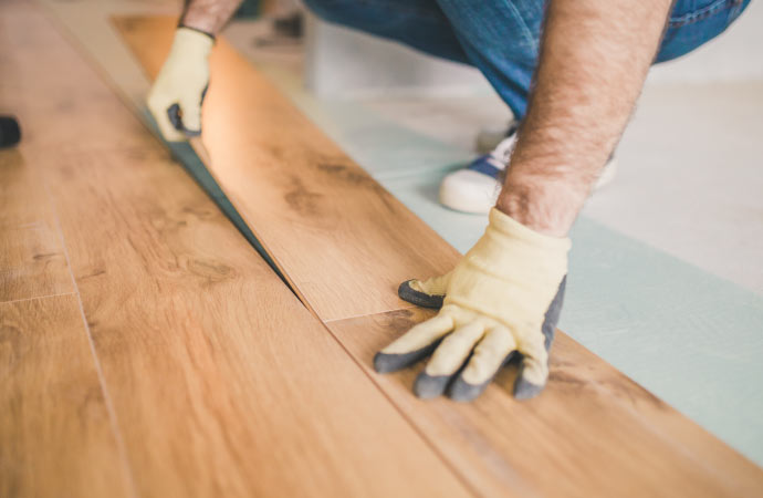 Engineered wood flooring installation