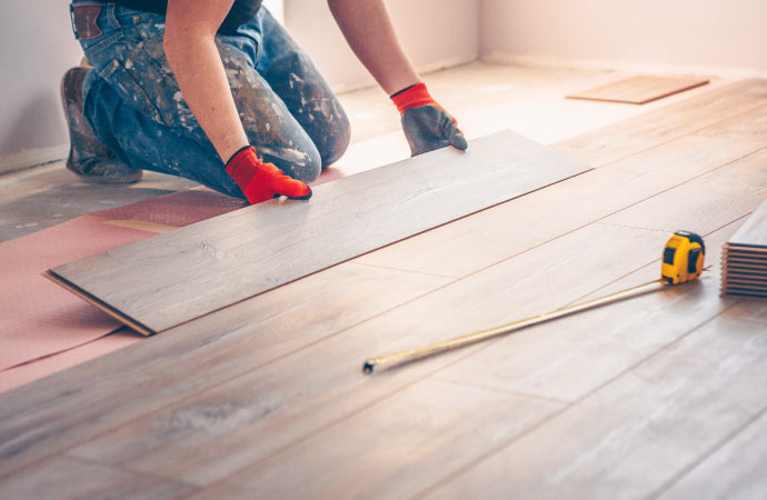 Hardwood floor installation