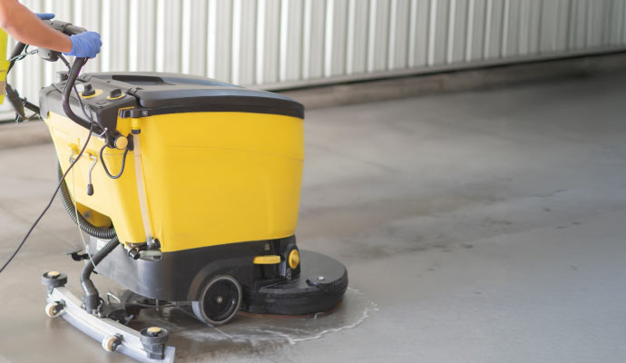 Professional garage floor polishing