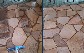 Natural stone care before after