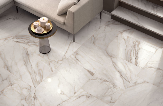 Limestone flooring