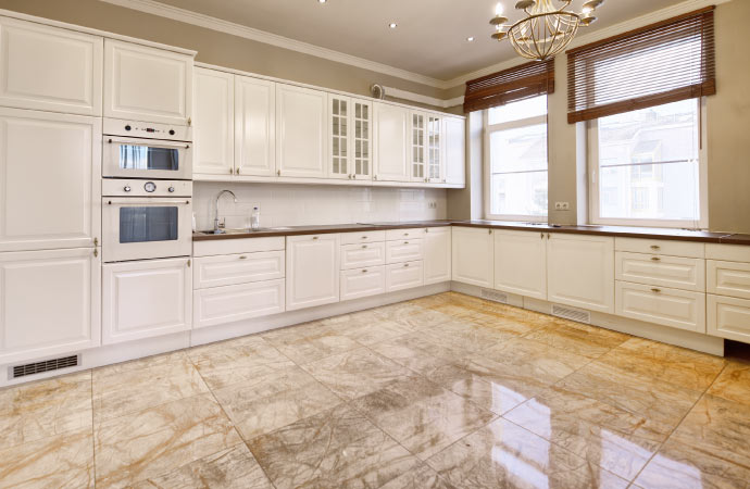 Limestone kitchen flooring