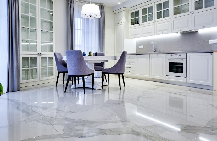 Limestone kitchen flooring